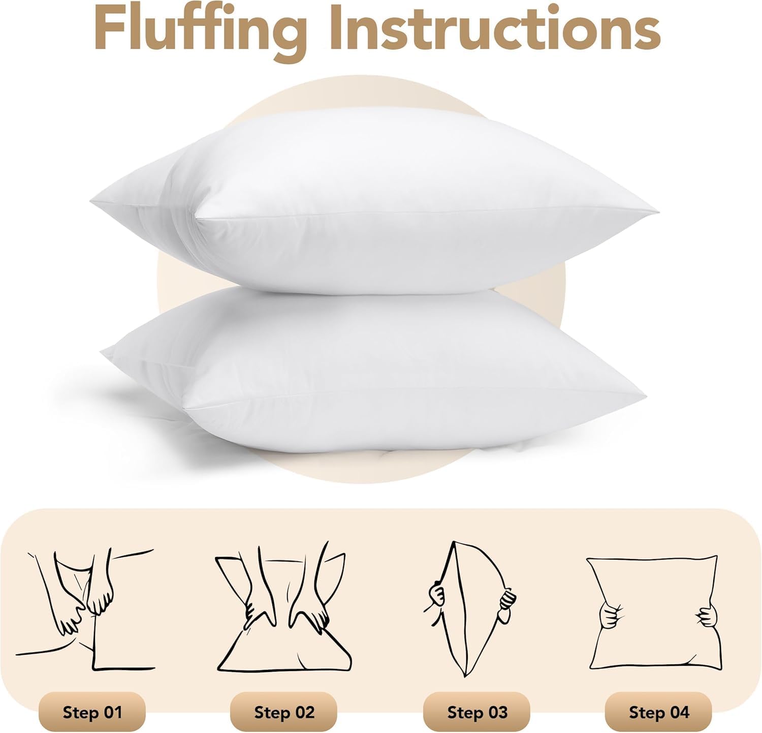 Utopia Bedding Outdoor Pillow Inserts - Water Resistant Garden Throw Pillows | 18 x 18 Inches (Pack of 2)