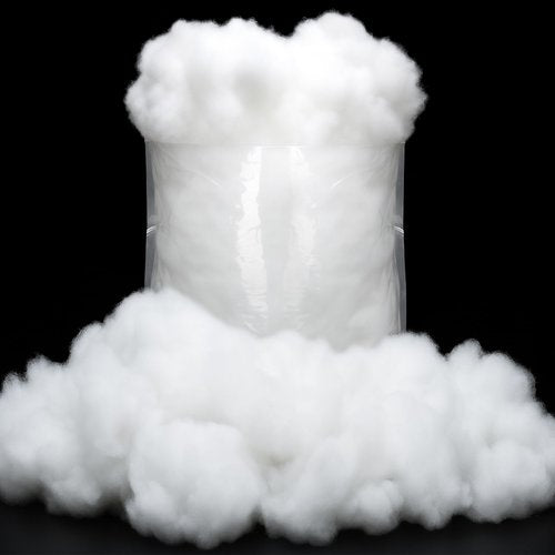 QZYL 12 OZ Artificial Snow, Vacuum Packaged Fake Snow Cotton, Fluffy Faux Snow Buffalo Snow Craft Cotton for Christmas Village, White Christmas Tree Decor Winter Mantel Decorations for Indoor Home