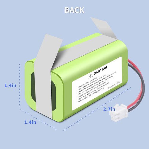 TZRONG Replacement RVBAT850 Battery for Shark Ion R75, R85, S87, RV761, RV771,RV850C, RV1000S, RV1001AE, RV1100VL, UR1000SR, RV700_N, RV720_N Vacuum Cleaners (2-Prong Connector,NOT for 3-Prong