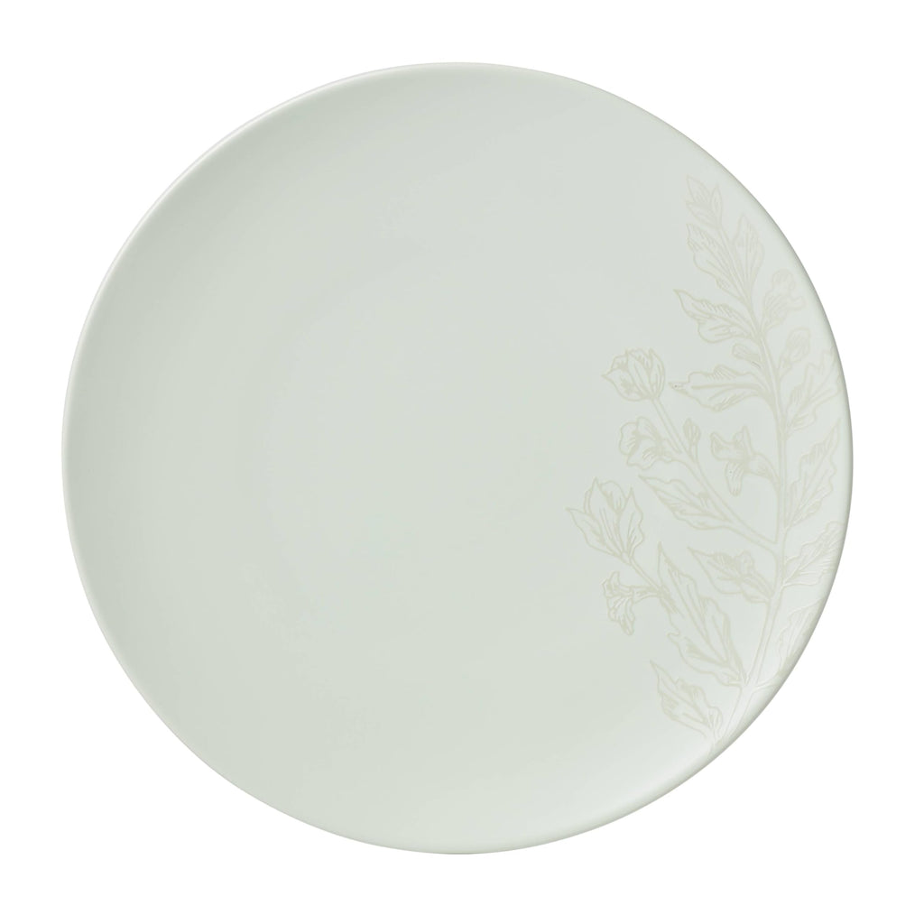 Oneida 897395 Roseto 12-Piece Dinnerware Set, Soft Sage