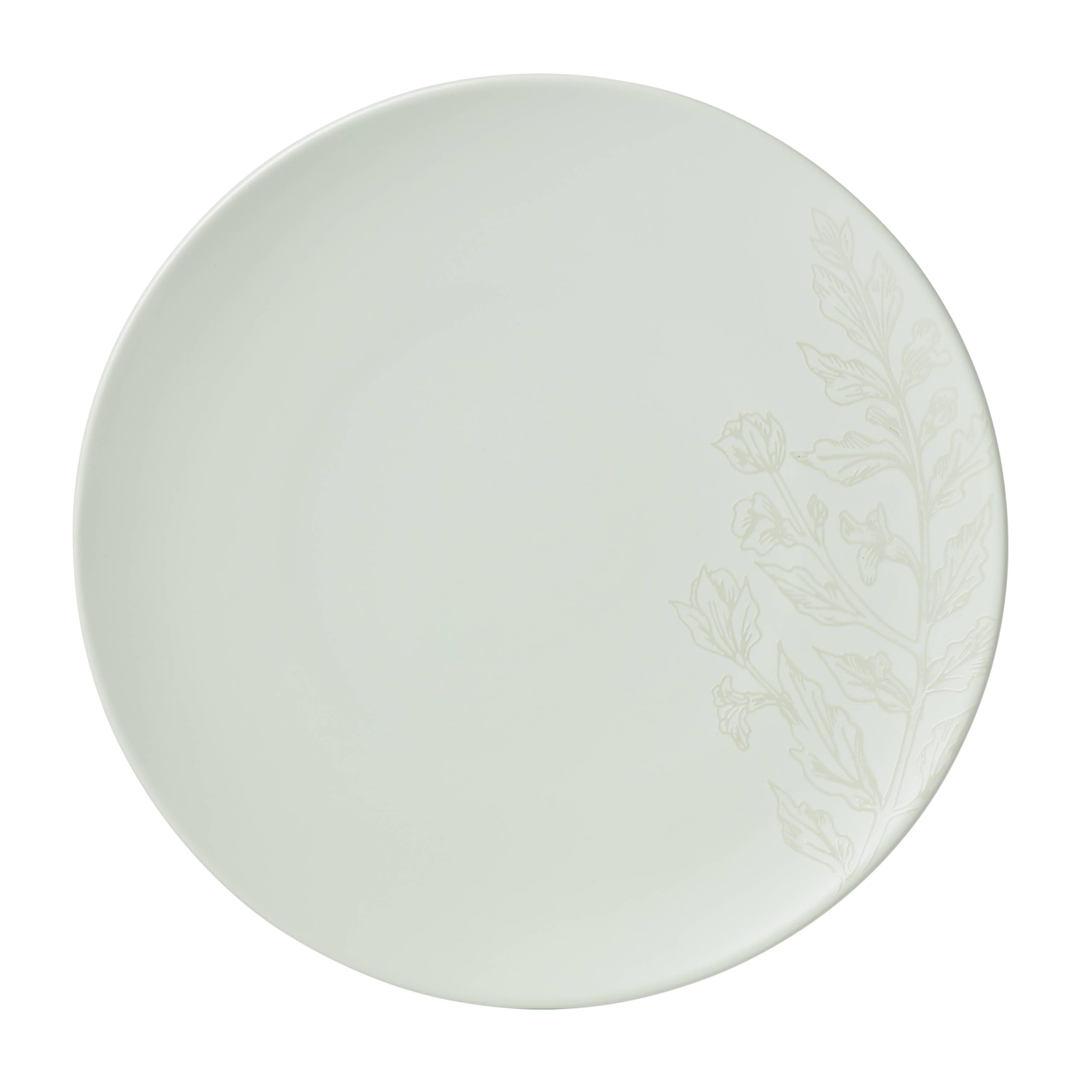 Oneida 897395 Roseto 12-Piece Dinnerware Set, Soft Sage