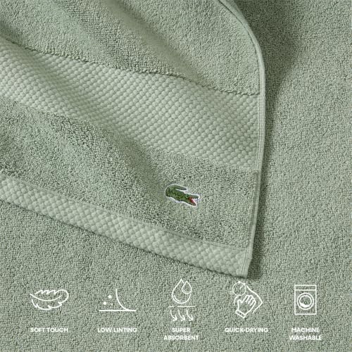 Lacoste Heritage Aloe Hand Towel 16x30 - 100% Supima Cotton, Elegant Bathroom Accessory