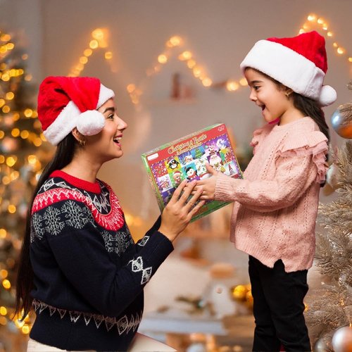 ArtCreativity Christmas Advent Calendar Puzzle | 1000-Piece Jigsaw with 24-Day Countdown for Kids
