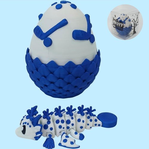 Enchanted 3D Egg - Handcrafted Miniature Collectible with Iceball Dragon & Egg Box | Fantasy Decor Gift