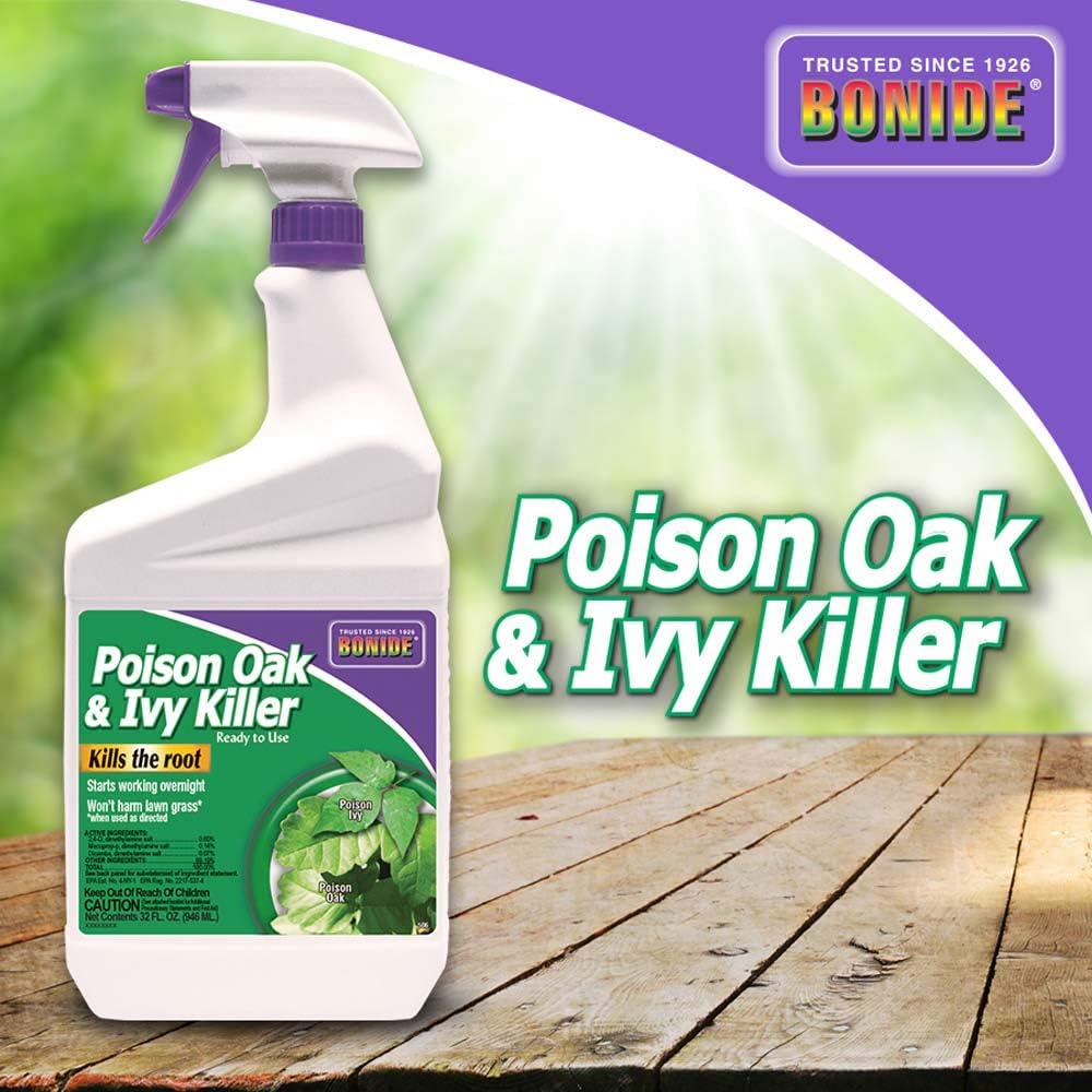Bonide Poison Oak & Ivy Killer - Fast-Acting 32 oz Ready-to-Use Spray for Effective Home Gardening