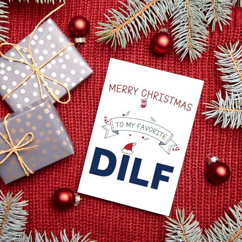 Funny Christmas Card for Dad, Humorous Holiday Greeting Card with Envelope