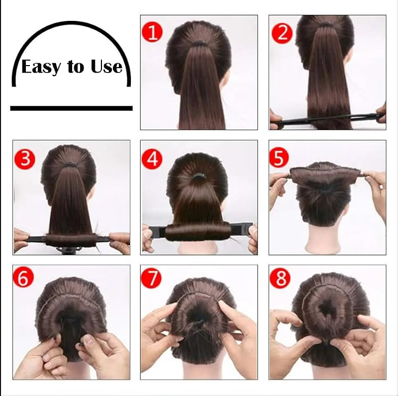 MuYwa Hair Bun Maker & French Twist Tool for Ballet and Dance (4-Pack)