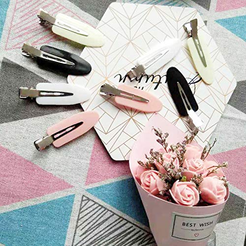 LUOTIVON 6-Pack No Bend Hair Clips for Makeup & Hairstyling (Black)