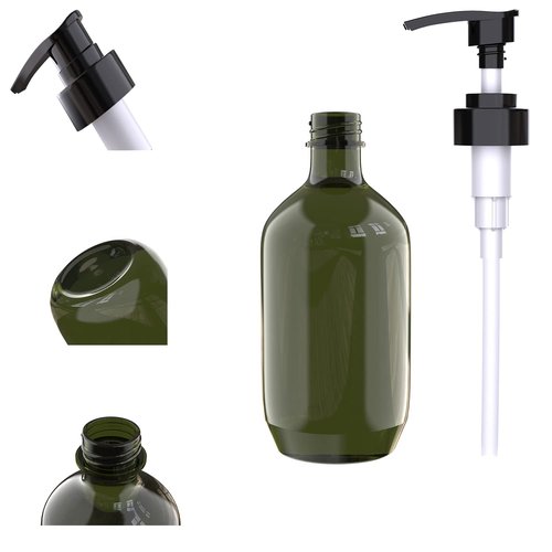 2 PCS 16 OZ Pump Bottle Plastic Pump Lotion Dispenser Empty Bottles Refillable Plastic Containers for Shampoo Lotion Body Wash, Creams, Moisturizer, Massage Oil, Multicolor
