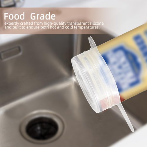 4pcs Lid Cover for Bar Keepers Friend, Transparent Silicone Cap Replacement Lid Accessories Compatible with Barkeepers Friend Cleanser 12oz & 21oz