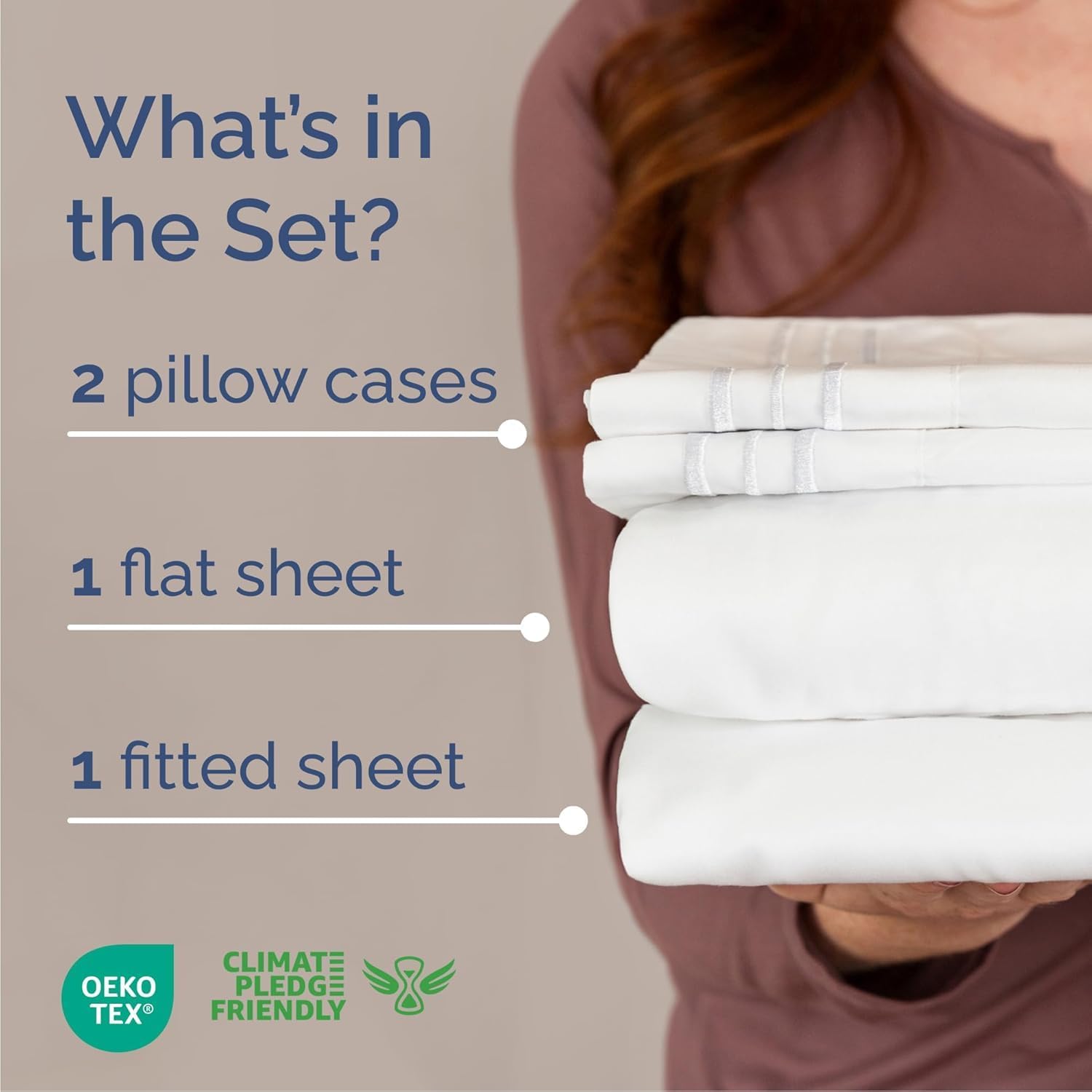 Queen Size 4-Piece Sheet Set | Skiennix Comfy Cooling Bed Sheets - Ultra-Soft, Wrinkle-Free, Deep Pockets - Luxury White Bedding for All Ages