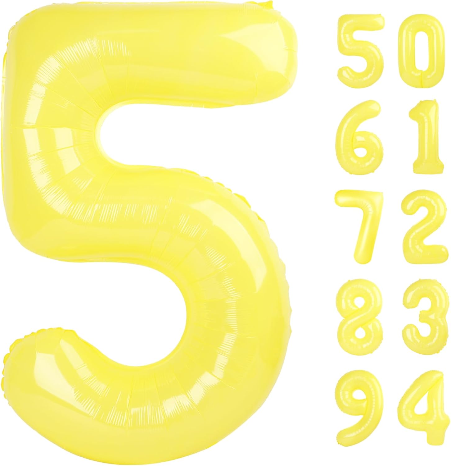 Yellow 5 Balloon | 40-Inch Number Balloon for 5th Birthday Decorations & Party Supplies
