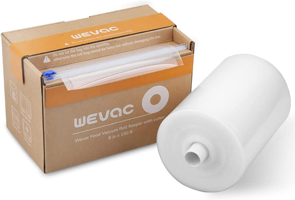 Wevac Food Vacuum Seal Roll - 8” x 150’ BPA-Free Bags with Cutter for Meal Prep & Storage