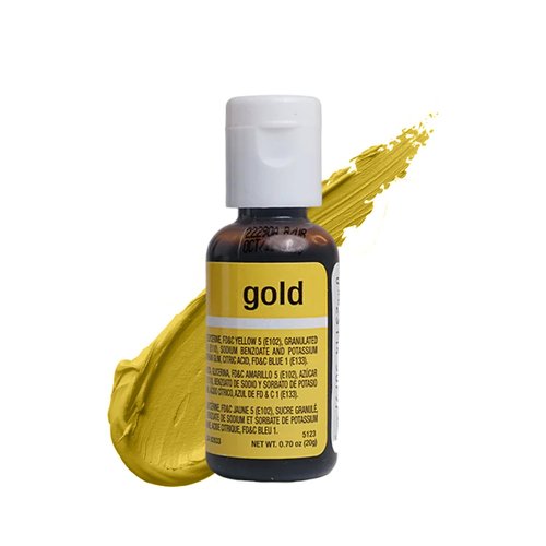 Chefmaster Gold Liqua-Gel® Food Coloring - Vibrant, Professional-Grade Dye for Icing & Fondant | 0.70 oz