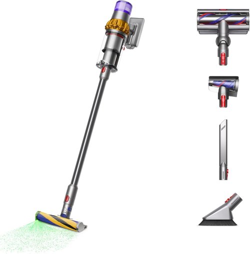 Dyson V15 Detect Plus Cordless Vacuum - Illumination Reveals Dust, 240AW Power, 60-Minute Runtime | Deep Cleans Hard Floors & Carpets