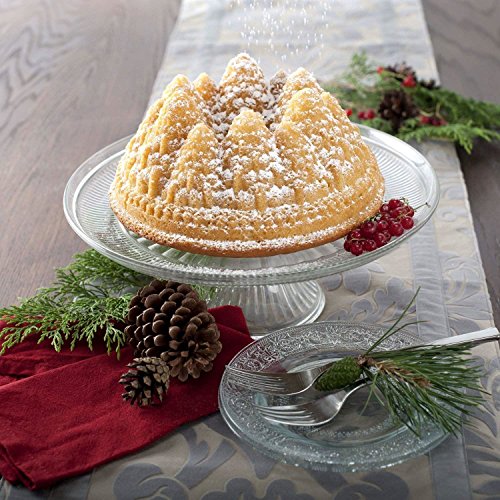 Nordic Ware Pine Forest Bundt Cake Pan - 9 Cup Silver Cast Aluminum