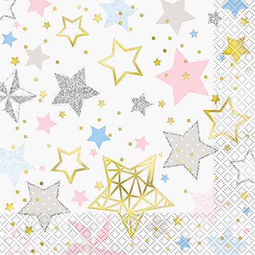 Twinkle Little Star Luncheon Napkins - 16 Pack, 6.5" x 6.5"