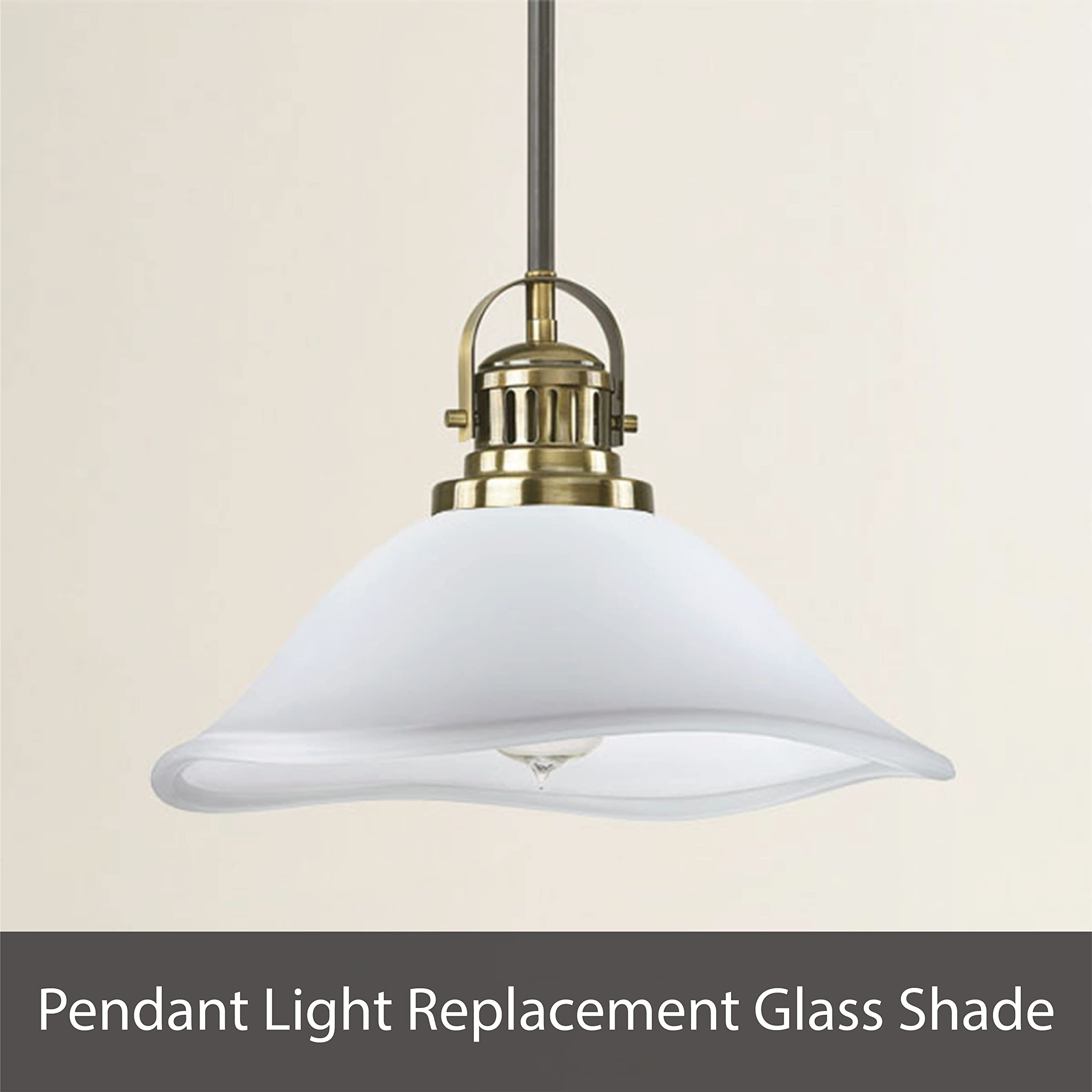 Aspen Creative 25304-76-1, Frosted Glass Shade w/Diamond Pattern for Medium Base Socket Torchiere Lamp, Swag Lamp and Pendant, 11-3/4" Diameter x 3-3/4" Height