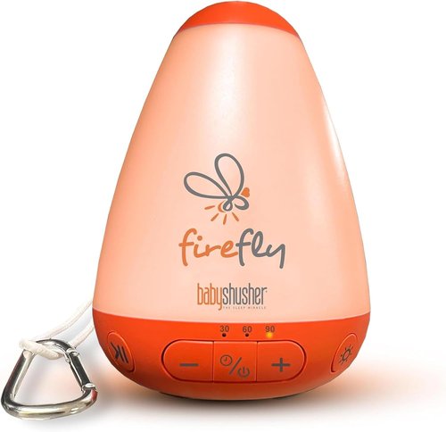 Baby Shusher Firefly Baby Soother - White Noise Sound Machine with Nightlight for Newborns | USB Rechargeable