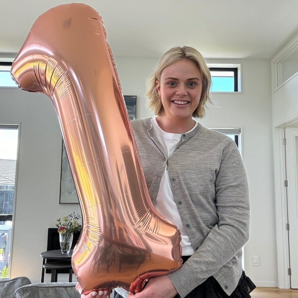 Rose Gold Number 19 Balloon - 40 Inch 19th Birthday Decoration for Men & Women | Elegant Party Supplies
