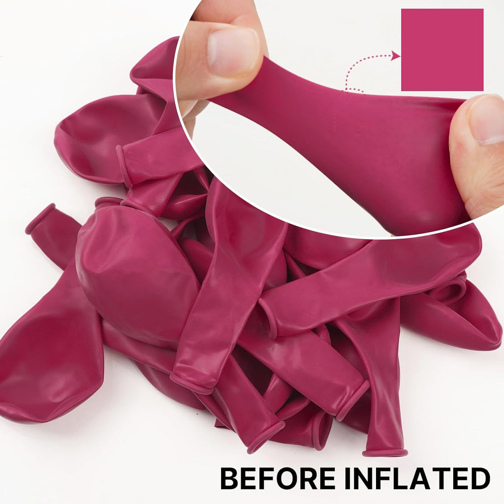 PartyWoo Hot Pink Balloons - 50pcs 12 Inch Magenta Fuchsia for Baby Shower & Birthday Decor
