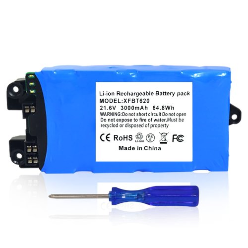 Remate 3000mAh Replacement for XFBT620 Shark Battery, Compatible with Shark IX140 IX141 IX142 IZ140 IZ140C IZ141C IZ142 UZ145 Cordless Vacuum Cleaners, 21.6V XFBT620 Lithium Ion Battery