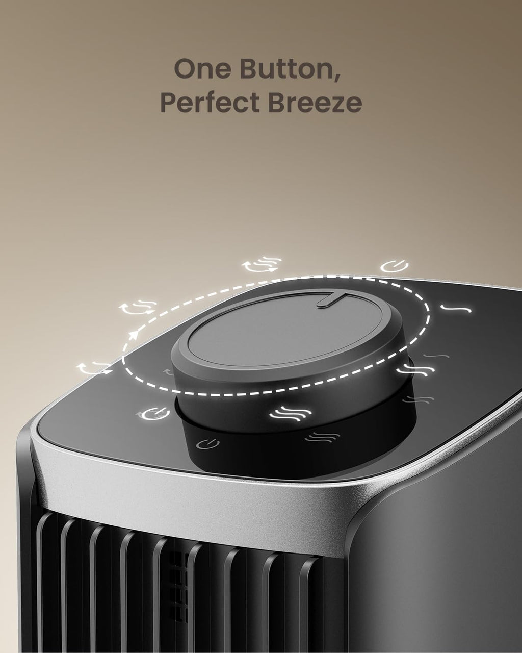 PNTCK Fan for Bedroom, 13" Tower Fan with 3 Speeds Max 23ft/s, 70° Oscillating Desk Fan, Bladeless Standing Fan, Portable Fans, Cooling Fans for Office, Home Medium-13”-Knob