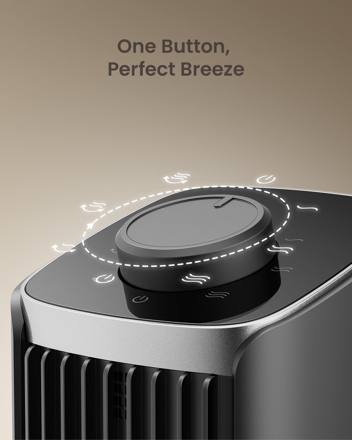 PNTCK Fan for Bedroom, 13" Tower Fan with 3 Speeds Max 23ft/s, 70° Oscillating Desk Fan, Bladeless Standing Fan, Portable Fans, Cooling Fans for Office, Home Medium-13”-Knob