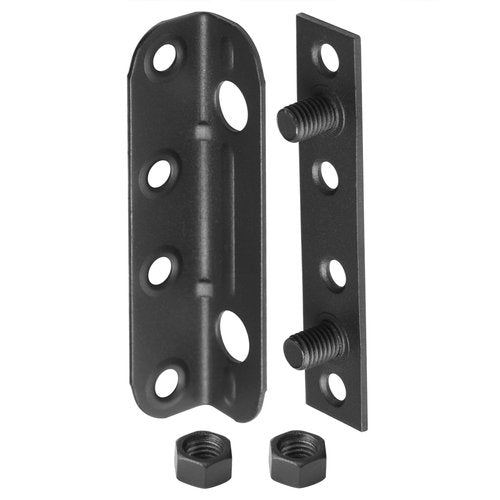 GBGS 8 Pack Black Bed Rail Brackets,4-1/4" x 1" Non-Mortise Wood Bed Frame Post Hardware,Replacement