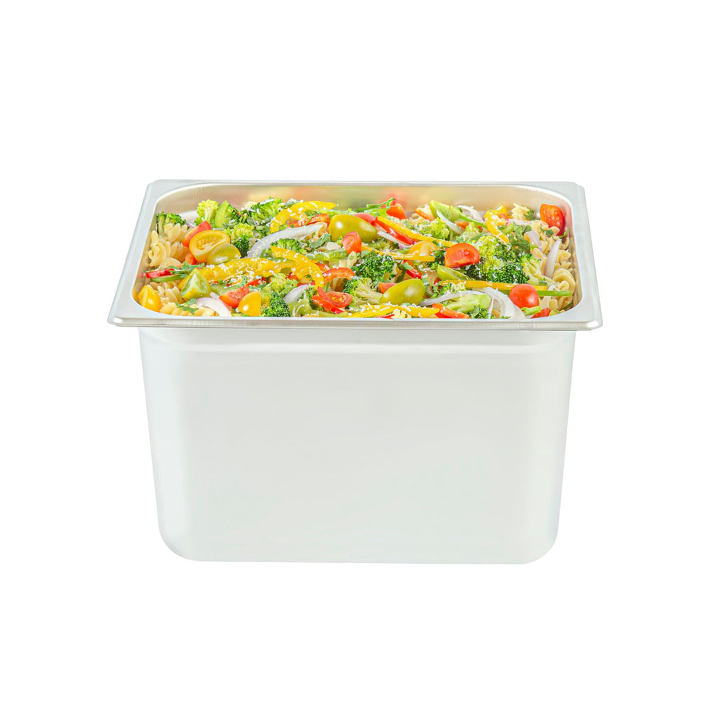 Restaurantware-Kitchen Tek 1/2 Half Size Steam Table Pan, 1 Anti-Jam Steam Pan - Lid Sold Separately, 8â€ Deep, 24 Gauge Stainless Steel, Freezable, For Catering Event And Party