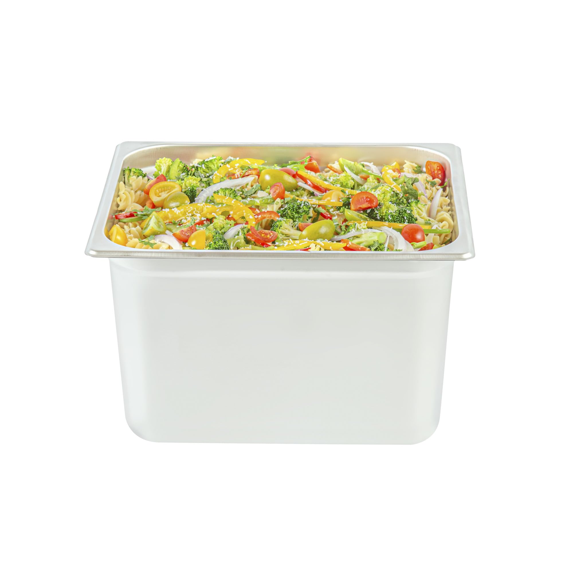 Restaurantware-Kitchen Tek 1/2 Half Size Steam Table Pan, 1 Anti-Jam Steam Pan - Lid Sold Separately, 8â€ Deep, 24 Gauge Stainless Steel, Freezable, For Catering Event And Party