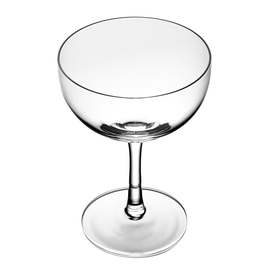 Restaurantware-Vetri 8 Ounce Coupe Glasses, 24 Dishwashable Martini Glasses - No Lead, Long Stemmed, Clear Glass Cocktail Drinkware, For Hosting Parties, Serve Margarita, Cosmopolitan, And More