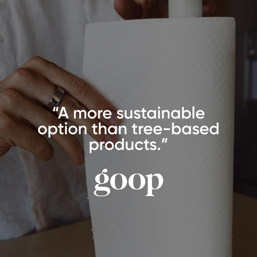 Save Trees Bamboo Paper Towels - Ultra Absorbent & Durable EcoTowels | 12pk, 1800 Sheets, FSC-Certified