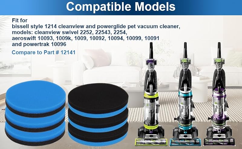 Febreze Vacuum Filter 6 Pack for Bissell Cleanview & PowerGlide