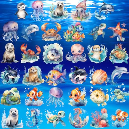 Fancy Land 140 Sea Creature Temporary Tattoos for Kids Ocean Party Favors