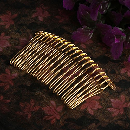 Metal Wedding Veil Hair Side Comb 20 Teeth Bridal Hair Accessory