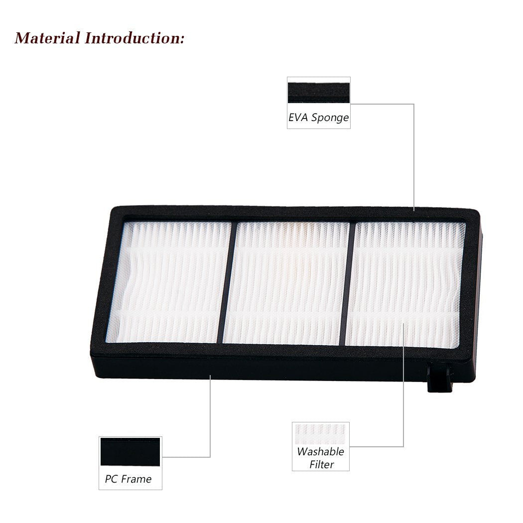 I clean 16pcs Replacement iRobot Roomba Hepa Filter, Parts Fit for Roomba 980 960 880 860 870 890 Robotic Vacuum 800&900 Series, with A Free Cleaning Brush…