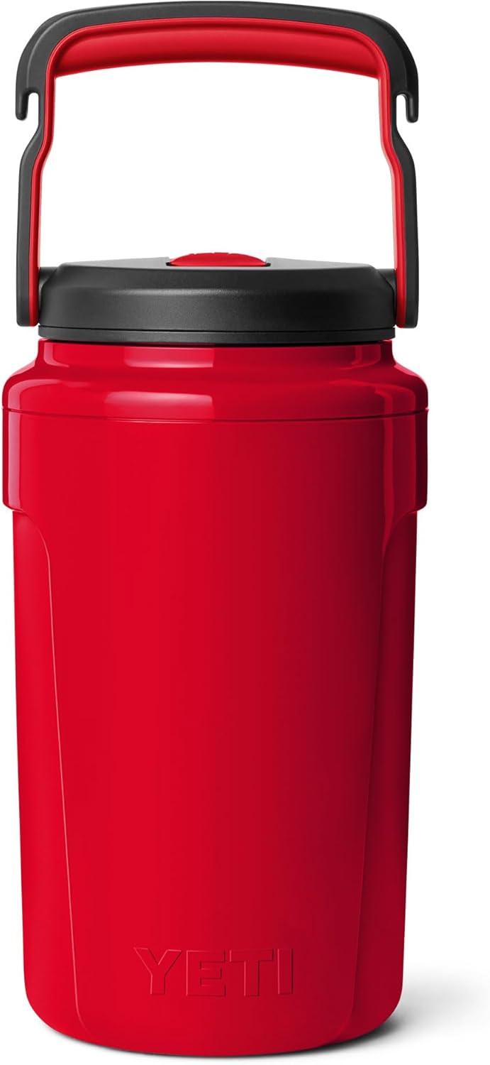 YETI Silo Half Gallon Insulated Water Jug - Leakproof Sports Bottle with Straw Cap & Fence Hook - Ice-Cold Drinks, Rescue Red