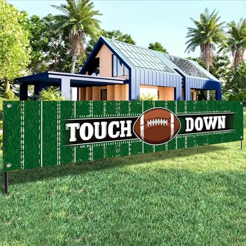 BlissYard Football Game Banner - Touchdown Stadium Decor 78x17