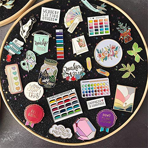 REOVE Black Leather Enamel Pin Display Board - Wall Hanging Pin Holder