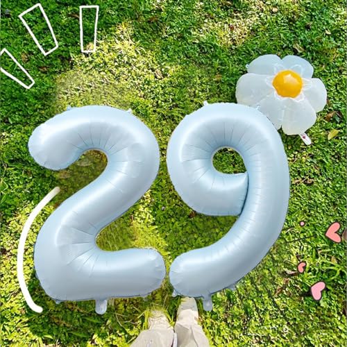 40 Inch Baby Blue Number 90 Foil Balloon for 90th Birthday