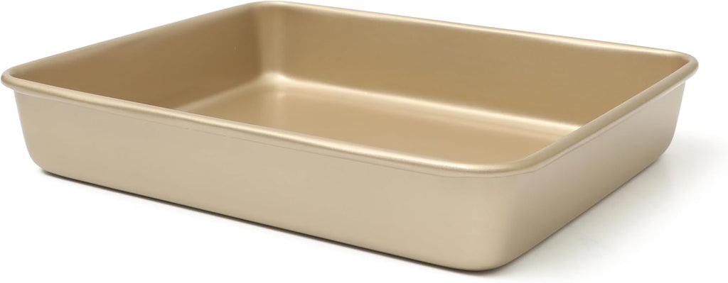 Martha Stewart Gallen 3-Piece Baking Pan Set | Nonstick Ceramic, PFA-Free, Oven Safe to 450°F - Champagne