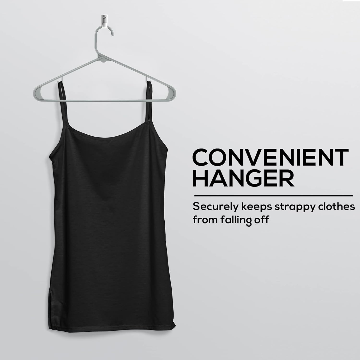 Utopia Home Plastic Hangers 50 Pack - Durable Space-Saving Clothes Organizers - Essential for Shirts, Pants & Coats (Grey)