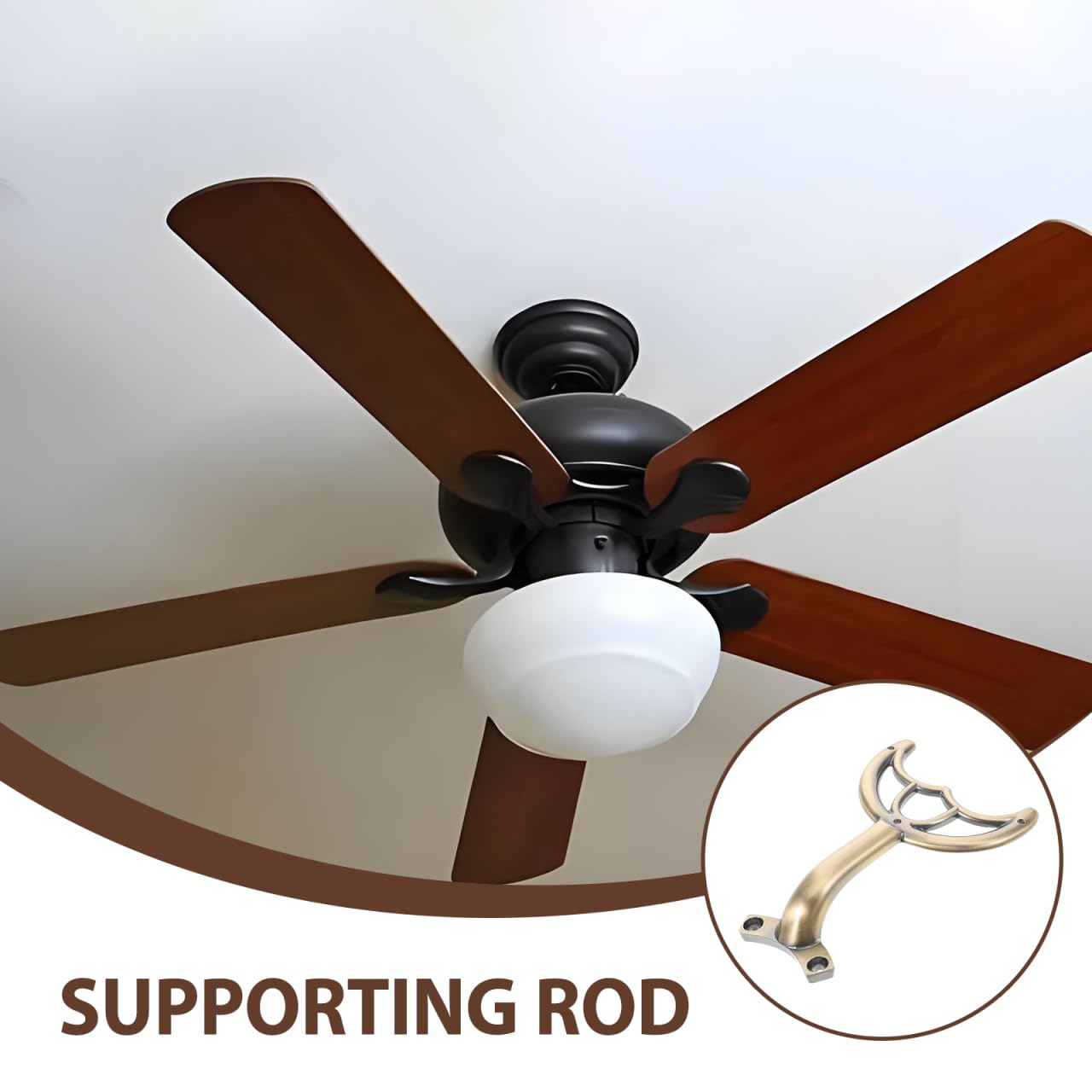 GRIRIW Ceiling Fan Arm Bracket Replacement for Ceiling Fan Blades Easy Installation Universal Accessory 6.69X4.33X1.77 Inches