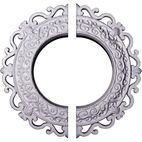 Ekena Millwork CM13OR2 13 1/4"OD x 6 5/8"ID x 1 1/8"P Orrington Ceiling Medallion, Fits Canopies up to 6-5/8", 2 Piece
