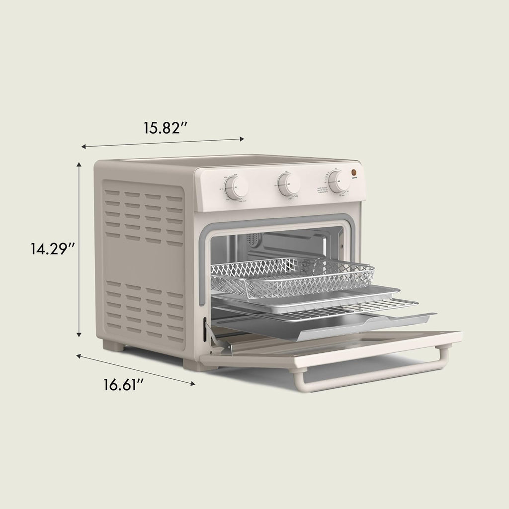 Bella Air Fry Toaster Oven - 7 Cooking Options, Dishwasher-Safe Trays, 1700W, Oatmilk Finish