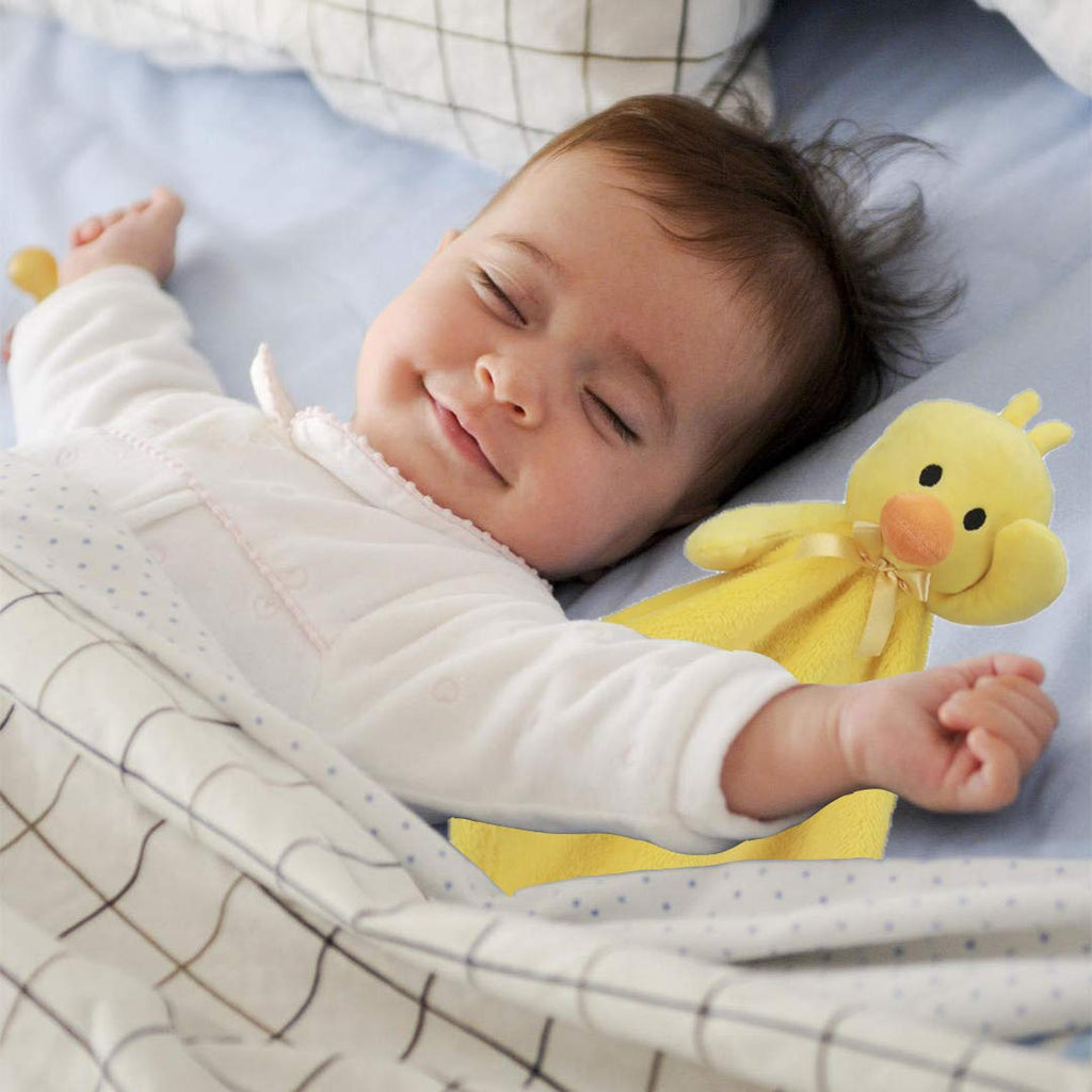 Pro Goleem Duck Security Blanket - Soft Yellow Baby Lovey for Newborns & Toddlers | 16 Inch Snuggle Toy