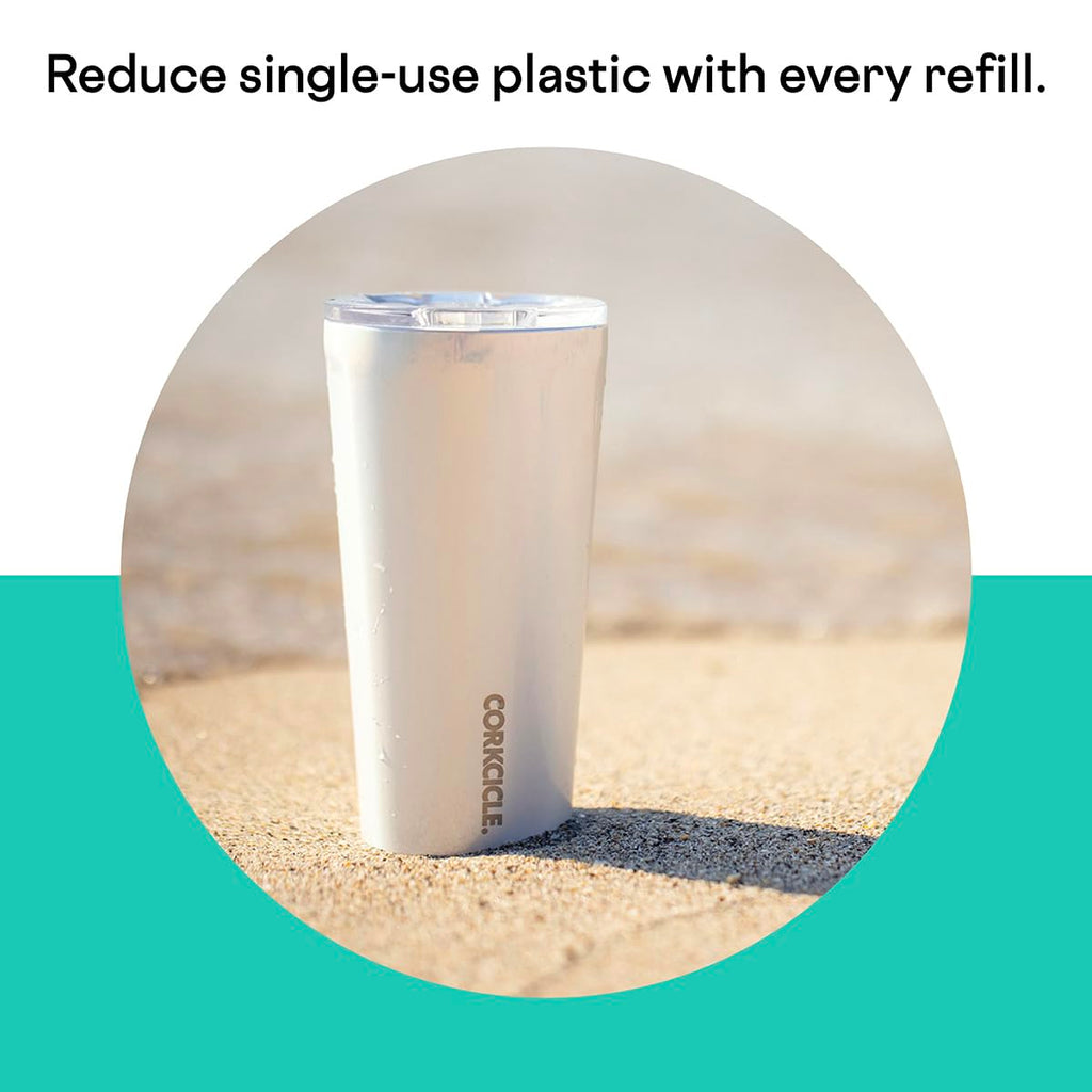 Corkcicle Classic Triple Insulated Coffee Mug with Lid, Neon Lights Kokomo, 24 oz – Stainless Steel Travel Tumbler Keeps Beverages Cold 9+hrs, Hot 3hrs – Cupholder Friendly Travel Coffee Tumbler