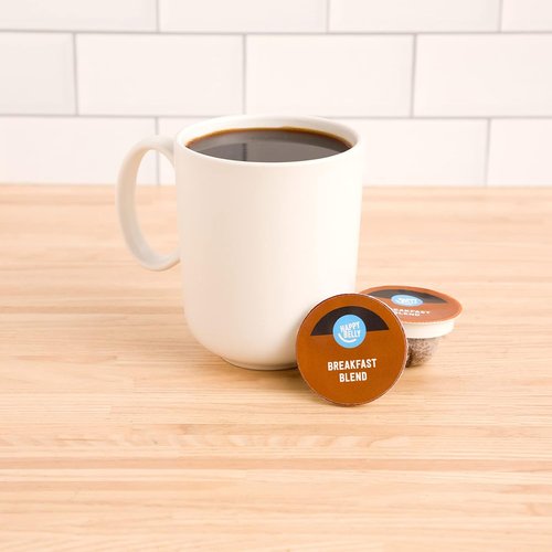 Happy Belly Compostable Coffee Pods - Light Roast, Compatible with K-Cup Brewer | 96 Count