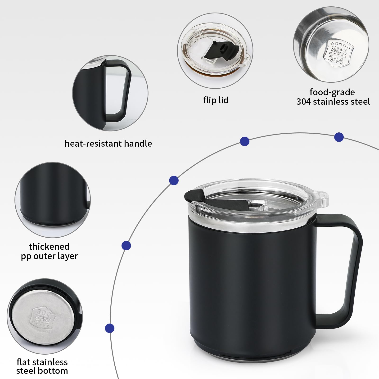 VOBAGA Coffee Mug Warmer with 15oz Mug Set, Electric Coffee Cup Warmer with Three Temperature Settings for Home Office Desk, Smart Coffee Warmer with Auto Shut Off for Cocoa Tea Candles Coffee Gift